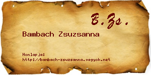 Bambach Zsuzsanna névjegykártya