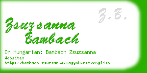 zsuzsanna bambach business card